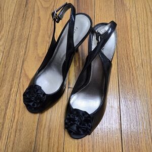 Elegant Black Slingback Heels